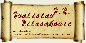 Hvalislav Milošaković vizit kartica